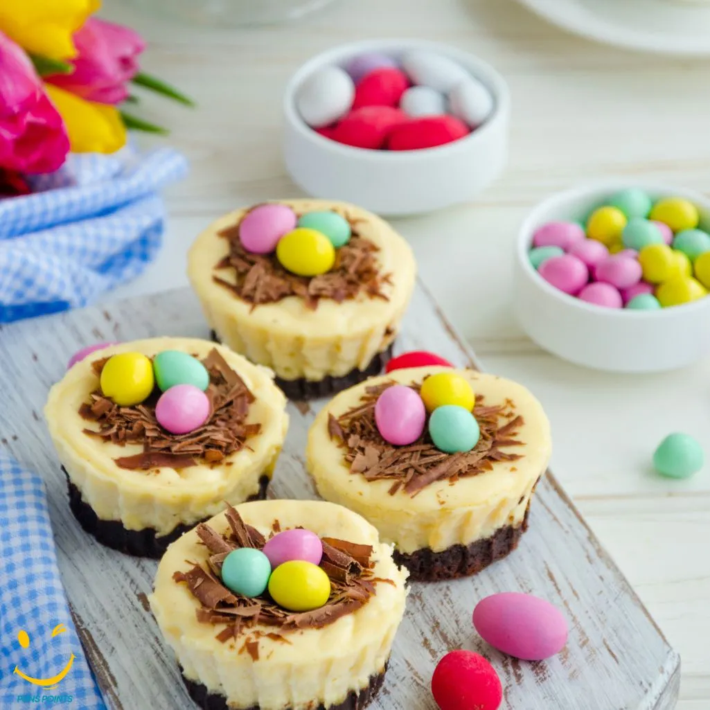 Mini Easter Egg Cheesecakes