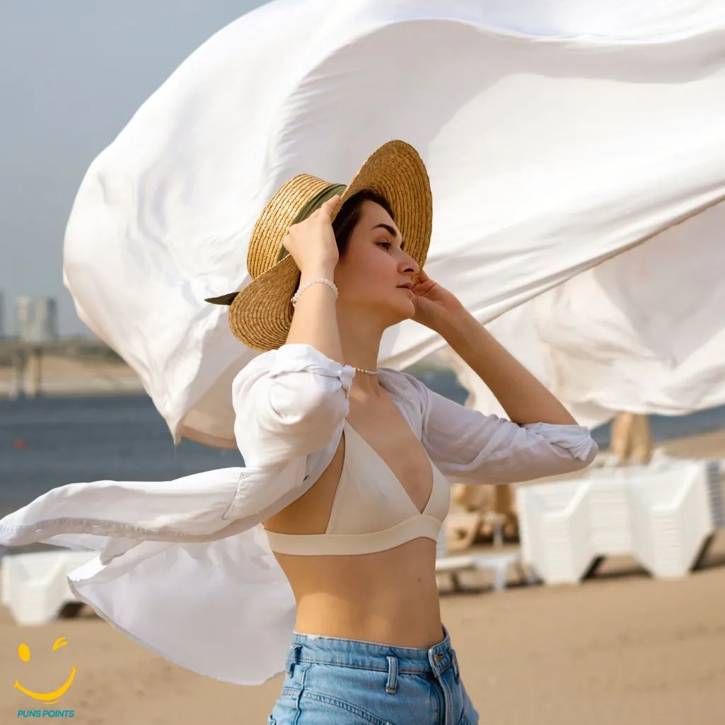 Wearing A Hat On A Windy Day