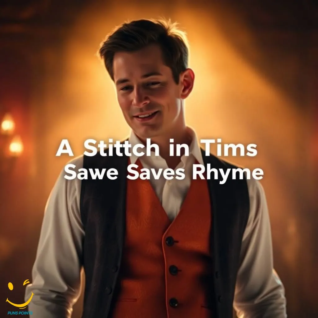 Vest Puns A Stitch In Time Saves Rhyme